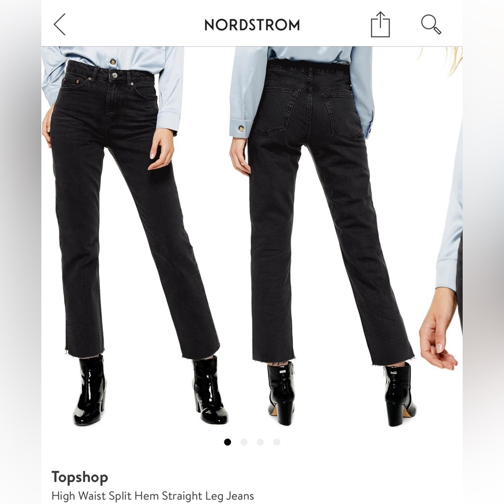 Topshop cropped black grey jeans